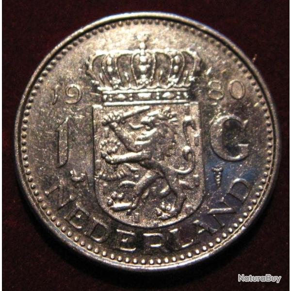 HOLLANDE piece de 1 gulden 1980  Juliana  TTB