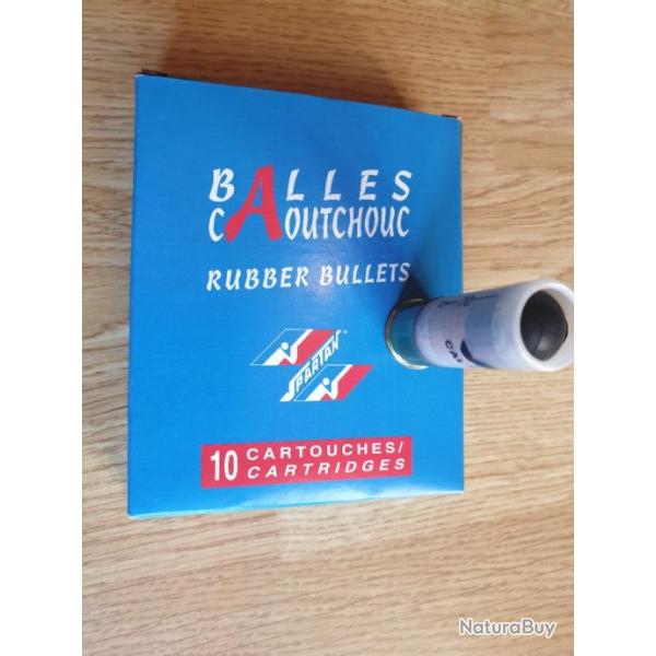 Cartouches cal 12 70mm caoutchouc rubber bullet Nobel - 10 pcs