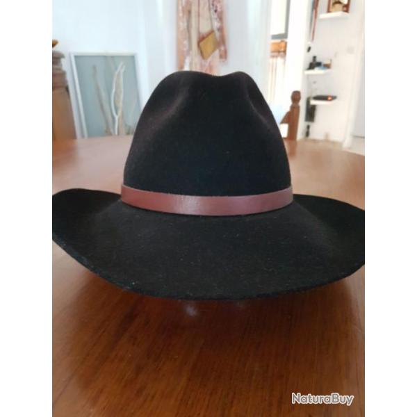 Chappeau stetson Westerrn  cowboy rodeo en veritable feutre (laine trait�e)