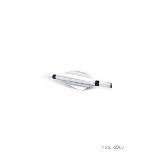 Lot de 50 plumes XS Wings 40mm Spin Vane LH Fluo white