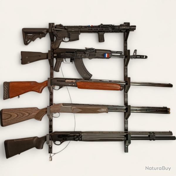 10 Paires de Crochets de Support de Fusil Universel pour cr�maill�res double - Made in France