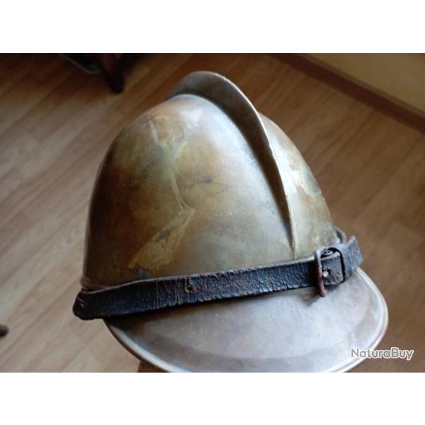 Casque Elsass-Lothringen de pompier �poque annexion.