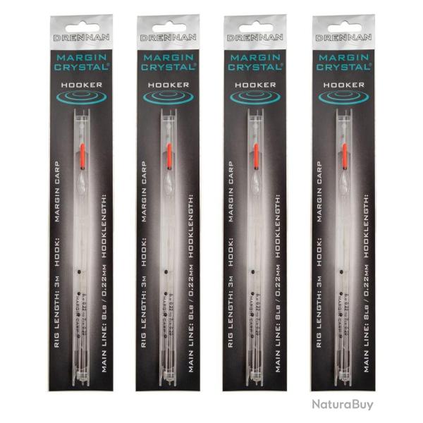 DRENNAN LIGNES MONT�ES MARGIN CRYSTAL HOOKER POLE RIG DRENNAN 0,40gr 3m 0,22mm