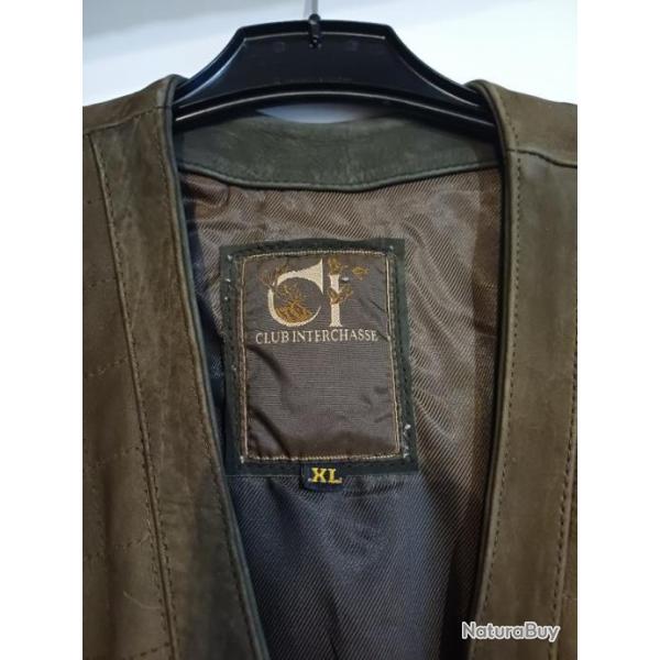 Gilet sans manche en cuir