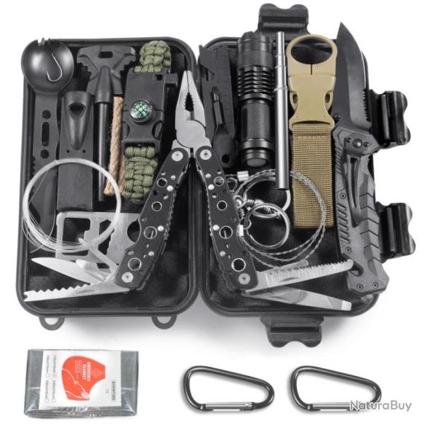 14 en 1 Trousse de Survie Trousse de Survie Trousse de Premiers Soins Couteau LIVRAISON GRATUITE