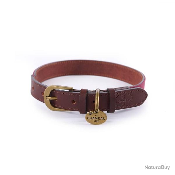 Collier pour chien Le Chameau Coton Cir�/Cuir - M / Rouge