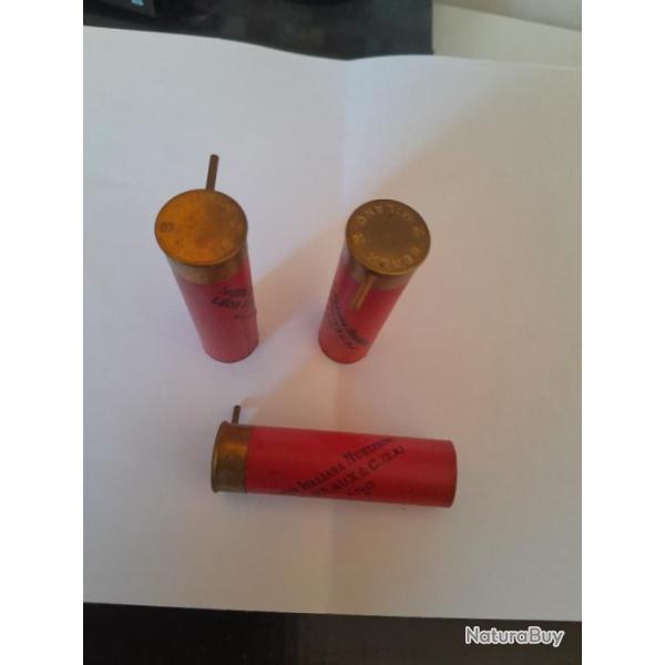lot 3 cartouches a broche  rouge vide  leon beaux  milano