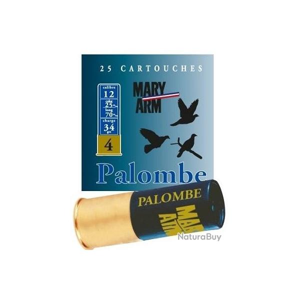 Cartouches Mary Arm Palombe cal 12 70 34 gr 12 70