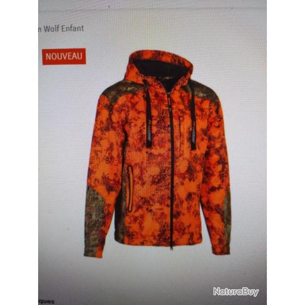Blouson Wolf enfant pro hunt ligne Verney Carron
