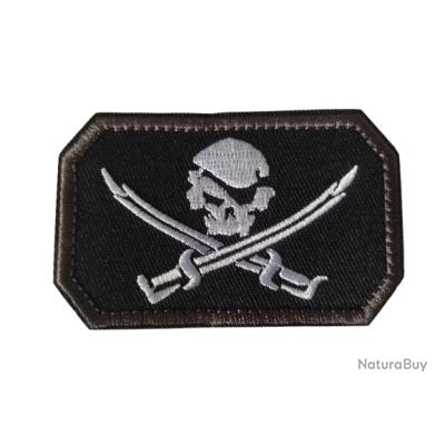 Patch Pirate 2 - Noir - velcro - Livraison gratuite - Patchs et ...
