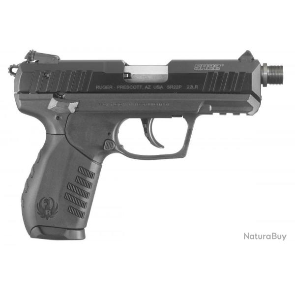Pistolet Ruger SR22 - canon 3,5" - Cal. 22LR - Filet� 1/2x28