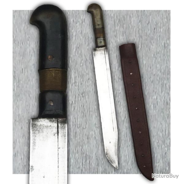 TRES RARE & BELLE DAGUE/POIGNARD YATAGAN TURC, SABRE COURT, EMPIRE OTTOMAN, XIX, ORIGINAL