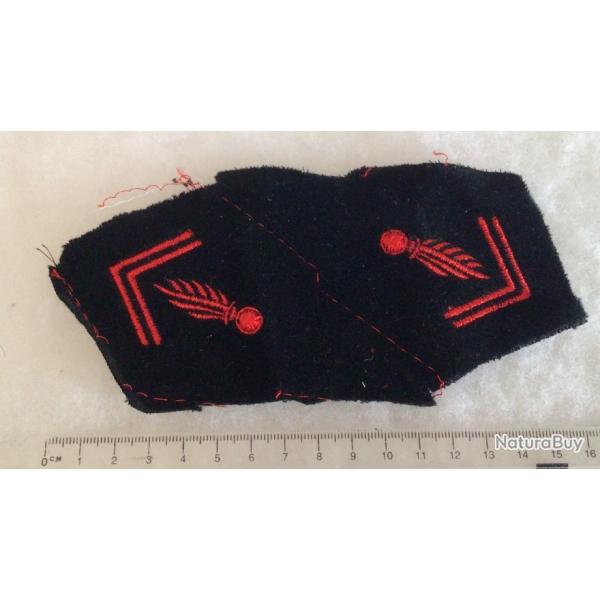 FRANCE 1929/1938 SAPEURS POMPIERS paire pattes de col AIGLON de vareuse  construire SAPEUR