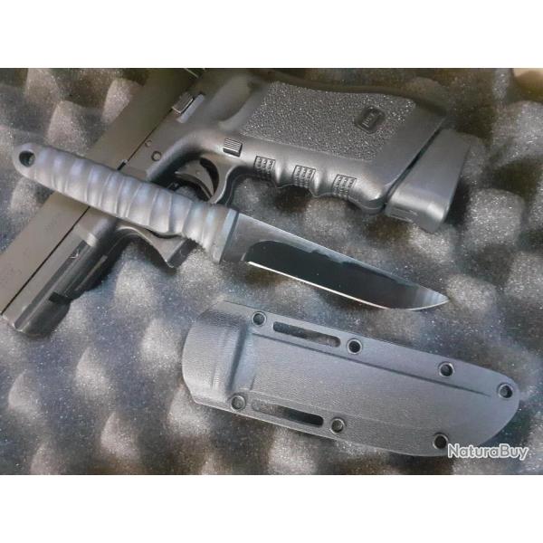 Couteau tactique � lame fixe, Bushcraft, outdoor, survie, chasse... (2)