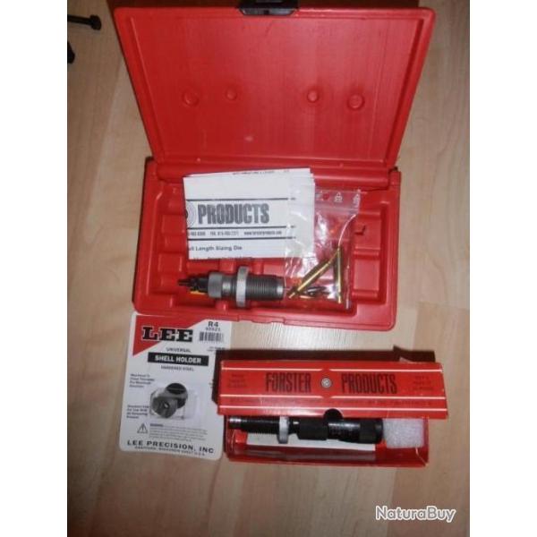 jeu d'outils FORSTER Benchrest  222 Remington Magnum + shell holder