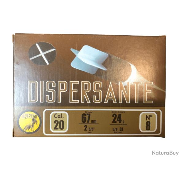 Cartouches TUNET DISPERSANTE - Cal. 20/67 - 24 Grammes - Plombs N�8