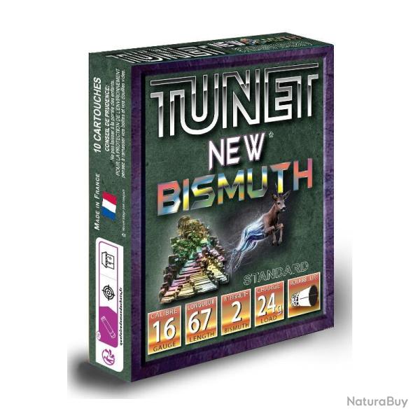 Cartouches TUNET Bismuth chevreuil STANDARD- Cal 16/67 24gr - plombs: N�2 - BJ - X10