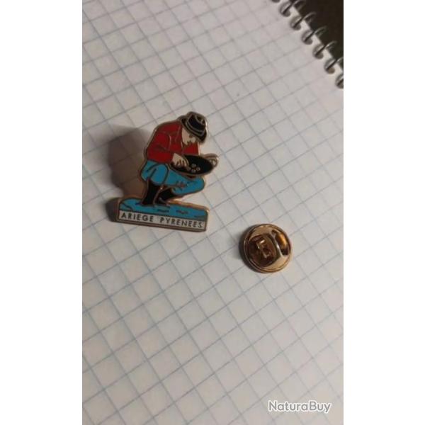 Chercheur d'or pin's zamac tudo Ari�ge Pyr�n�es RARE ref 3345