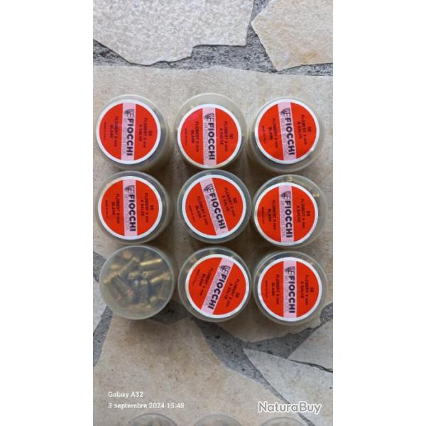 1 boite 50 balles � blanc 9mm FIOCCHI