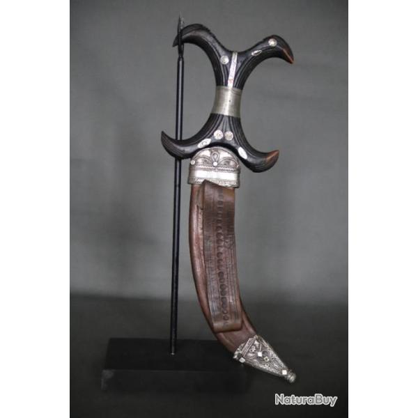 Rare dague des populations Beja (bedja) - Afrique de l'Est, Soudan, Abyssinie, 19�me d�but 20�me (3)