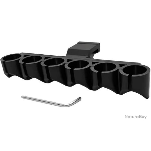 Cartouchi�re 6 cartouches calibre 12 sur rail picatinny - Une fixation