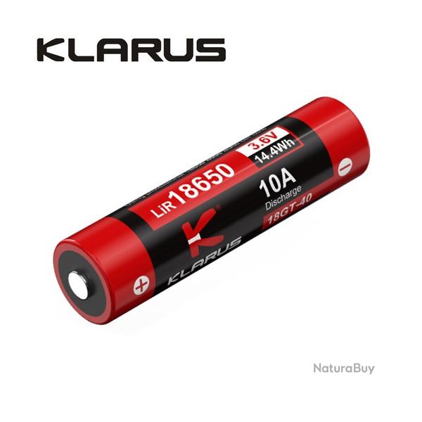 Batterie Klarus 18GT-40 18650 4000mAh prot�g�e - autonomie prolong�e