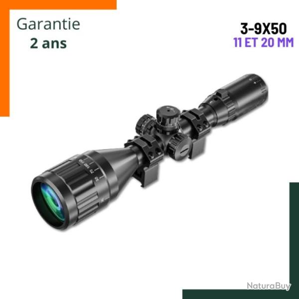 Lunette de vis�e 3-9x50mm Rouge, Vert, Bleu - Garantie 2 ans