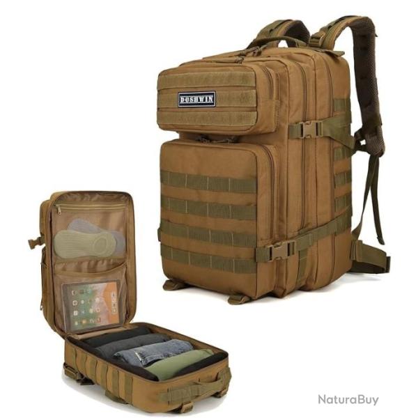 Sac � Dos Militaire Tactique Arm�e Molle 40L Camping Camping P�che Chasse Randonn�e Trekking Kaki
