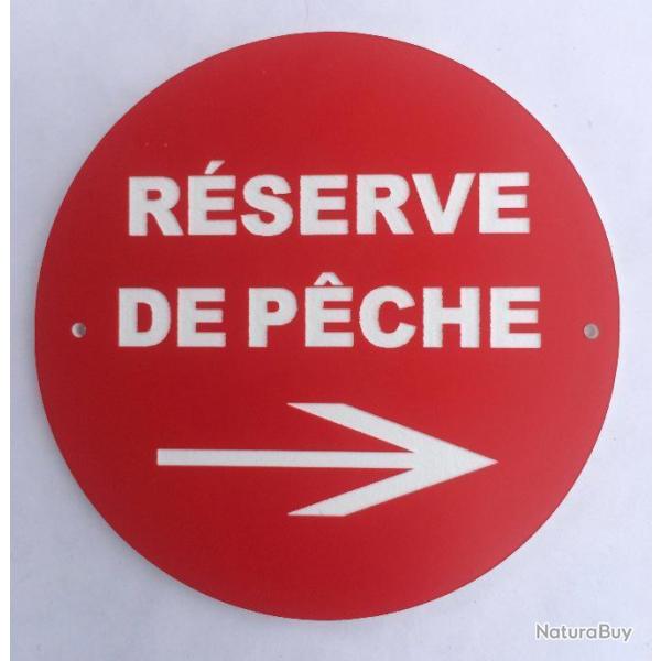 10 panneaux R�SERVE DE PECHE 5 fl�che � droite et 5 fl�che � � 300 mm signal�tique