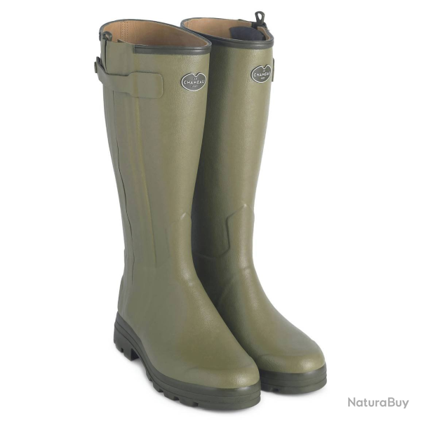 Bottes femmes Le Chameau chasseur Doubl�es cuir Vert 40 cm