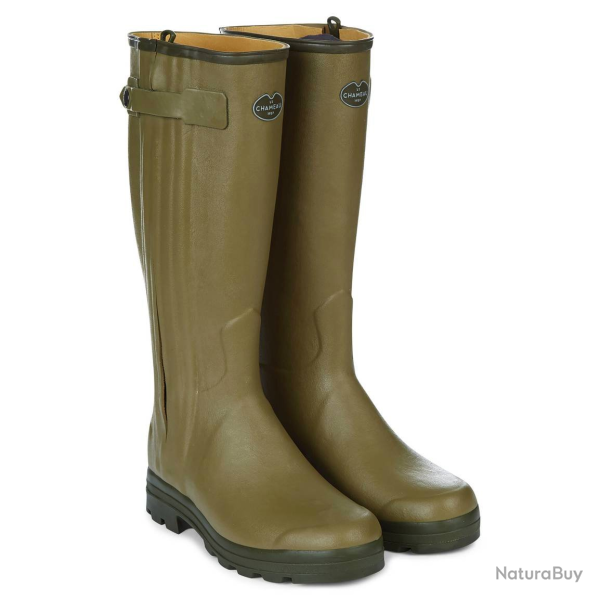 Bottes Le Chameau chasseur Doubl�es cuir Vert 46 cm