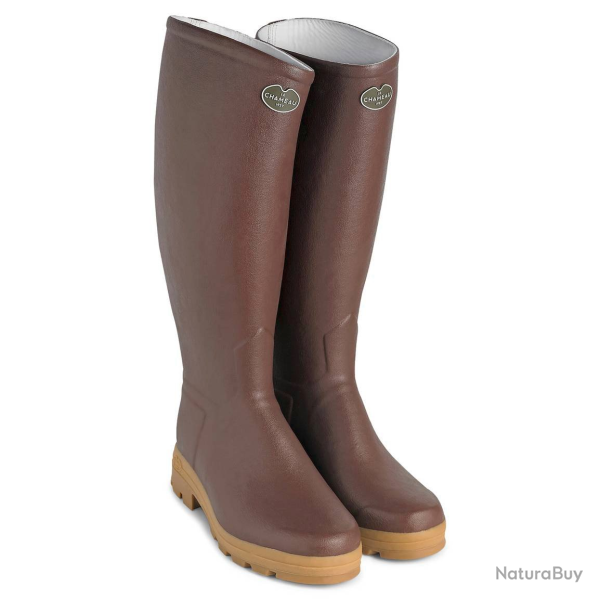 Bottes marron Le Chameau Saint Hubert Doubl�es cuir 46 cm