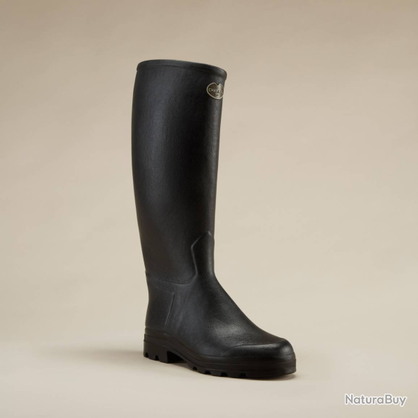 Bottes noir Le Chameau Saint Hubert Doubl�es cuir 50 cm