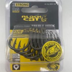 Curved point Treble Hook 3/0 Black Cat