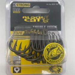 Curved point Treble Hook 3/0 Black Cat