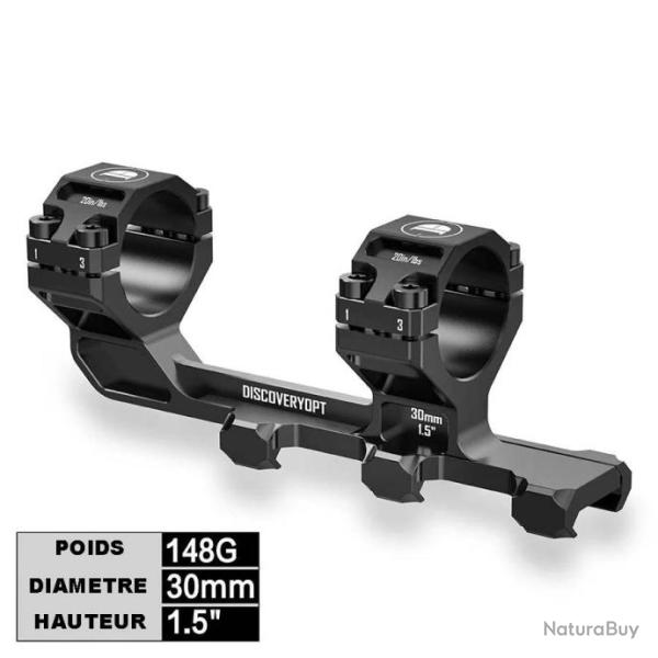 Collier de montage double pour lunette diam�tre 30mm Discovery - Montage medium 1,5"