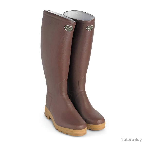 Bottes femmes Le Chameau Saint Hubert Doubl�es cuir Marron 36 cm