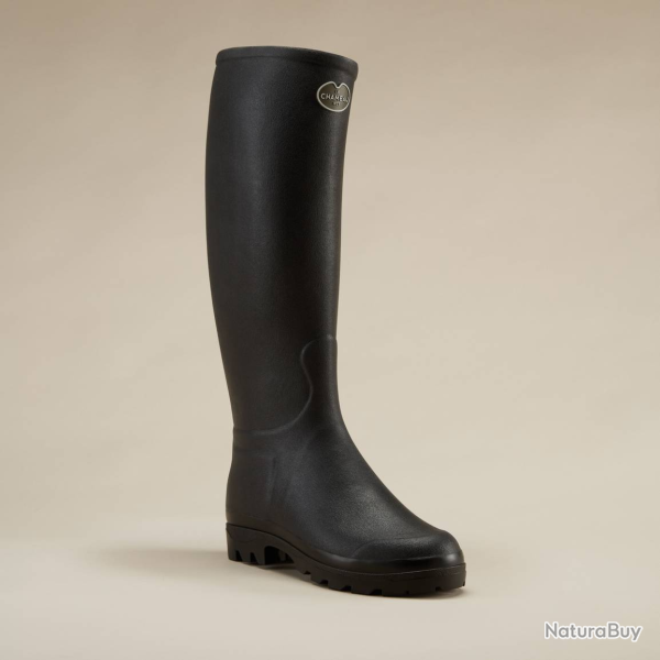 Bottes femmes Le Chameau Saint Hubert Doubl�es cuir Noir 38 cm