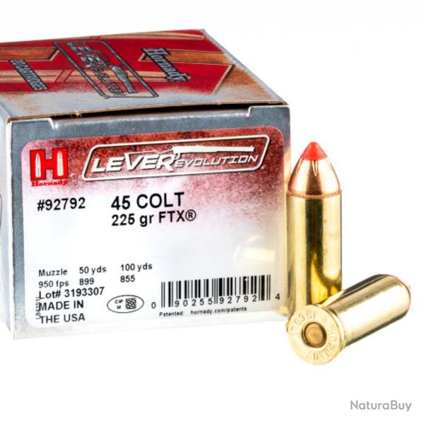 20 Cartouches 45 Colt 225 gr FTX� LEVERevolution