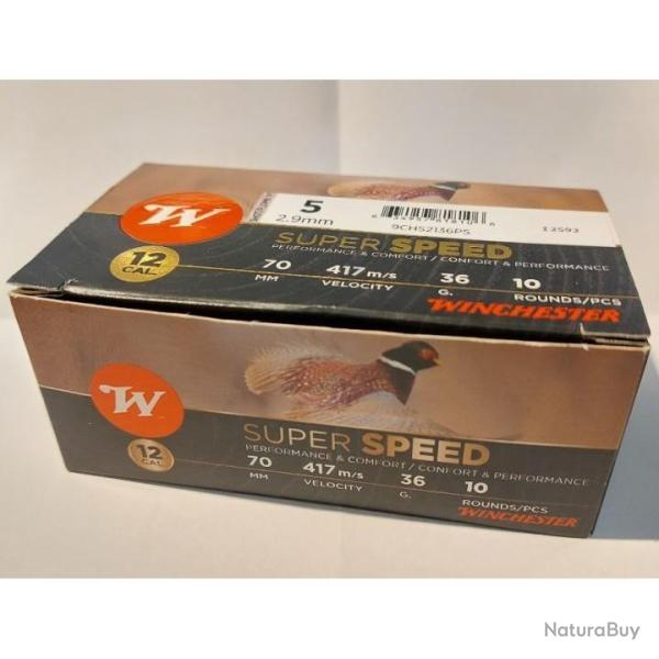 Cartouches WINCHESTER SUPER SPEED calibre 12 70 36 grs