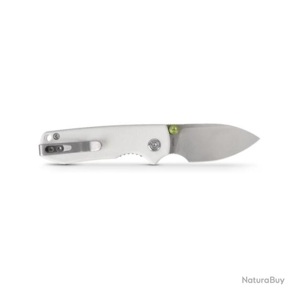 Couteau Vosteed Raccoon Cub White Lame Acier 14C28N Manche G10 IKBS Linerlock Clip VOSA3603