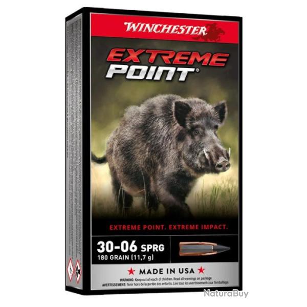 Munitions WINCHESTER extr�me point cal.30-06 180gr par 20