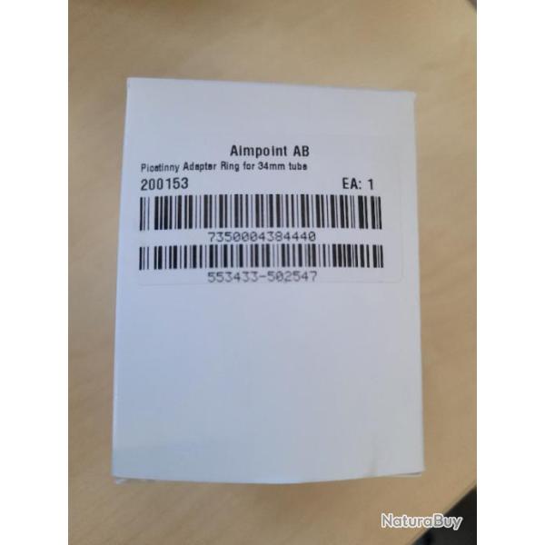 Aimpoint Anneau 34mm avec rail Picatinny