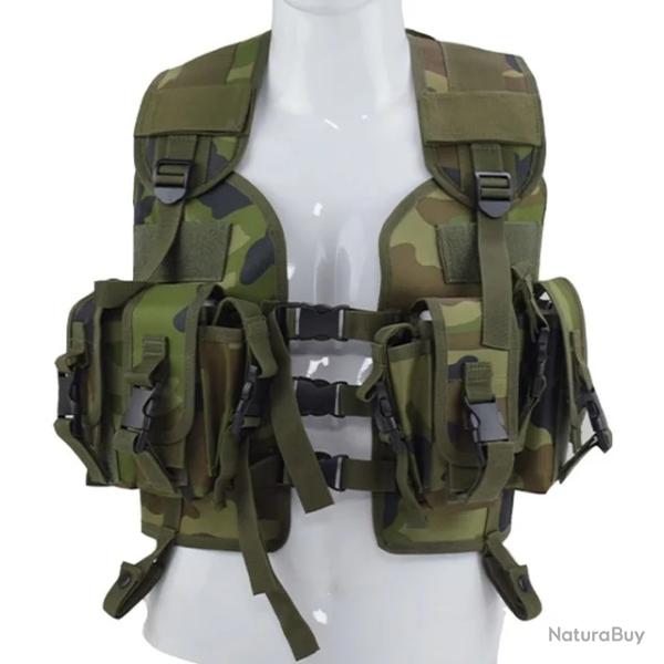 Gilet tactique camouflage pour hommes �quipement militaire et Airsoft, chasse et combat Camouflage