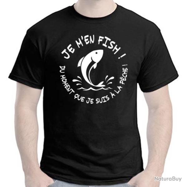 T-SHIRT -  J'M'EN FISH - P�che sportive Carpe p�cheur rivi�re �tang Carnassier Perche id�e cadeau
