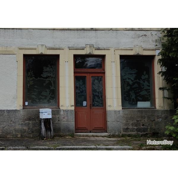 Vitres grav�es tableaux de chasse