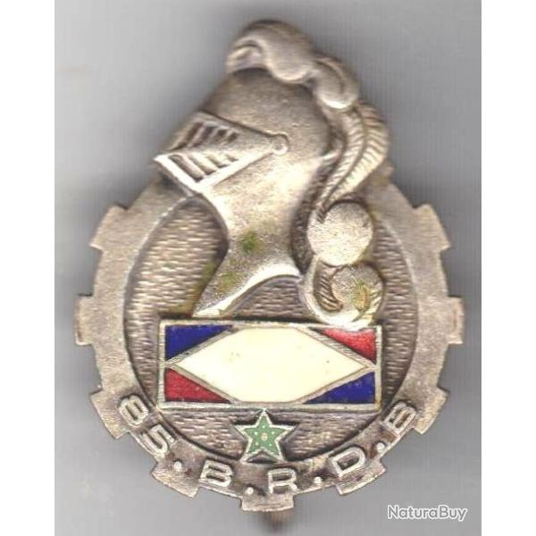85� BRDB. 85� Bataillon de R�paration de Division Blind�e. �mail grand feu. cartouche vide. A.Mardin