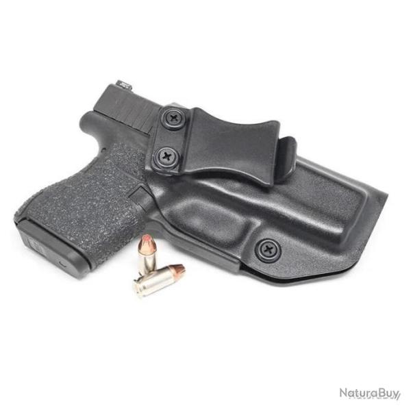 HOLSTER DE DROITIER PORT DISCRET POUR GLOCK 43 AVEC SYST�ME DE R�TENTION - LIVRAISON GRATUITE