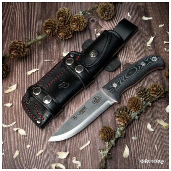 Couteau CUDEMAN ent 158-M manche micarta noir 23.5cm + �tui