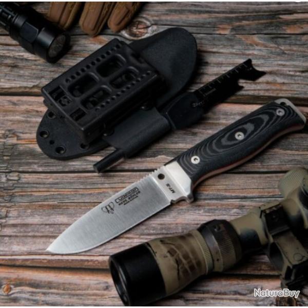 Couteau CUDEMAN mt-5 120-M-K manche micarta noir 22.5cm + �tui